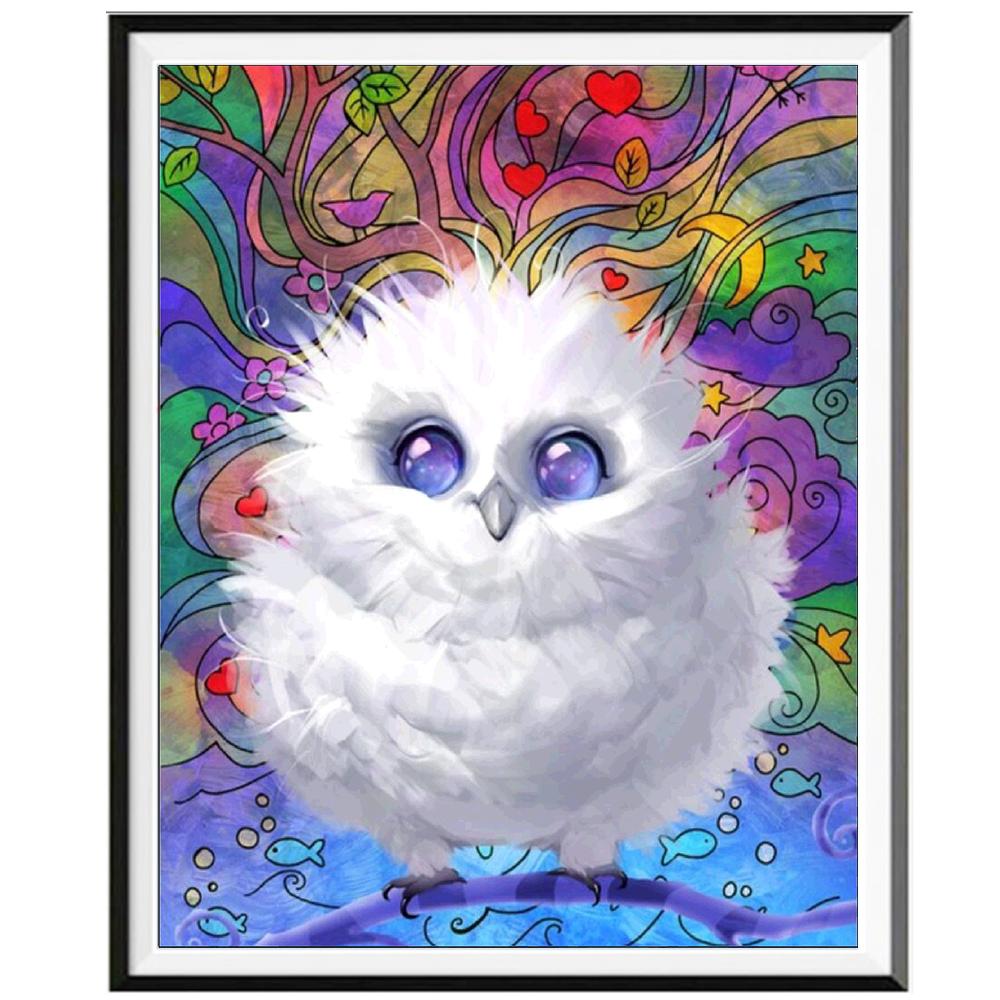 Animal 5D Diamond Painting Full Diamond Wolf Owl Tiger Round Diamond Mosaic Pattern Home Decoration Diy Handmade
