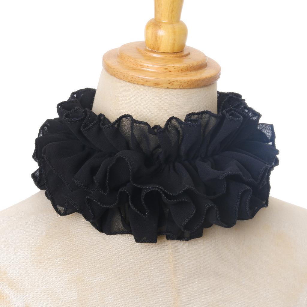 Layered Mesh Puffy Collar Tulle Scarf Palace Neck Ruff Collar Decorative Fake Collar Necklace Clown Cosplay Costume Props