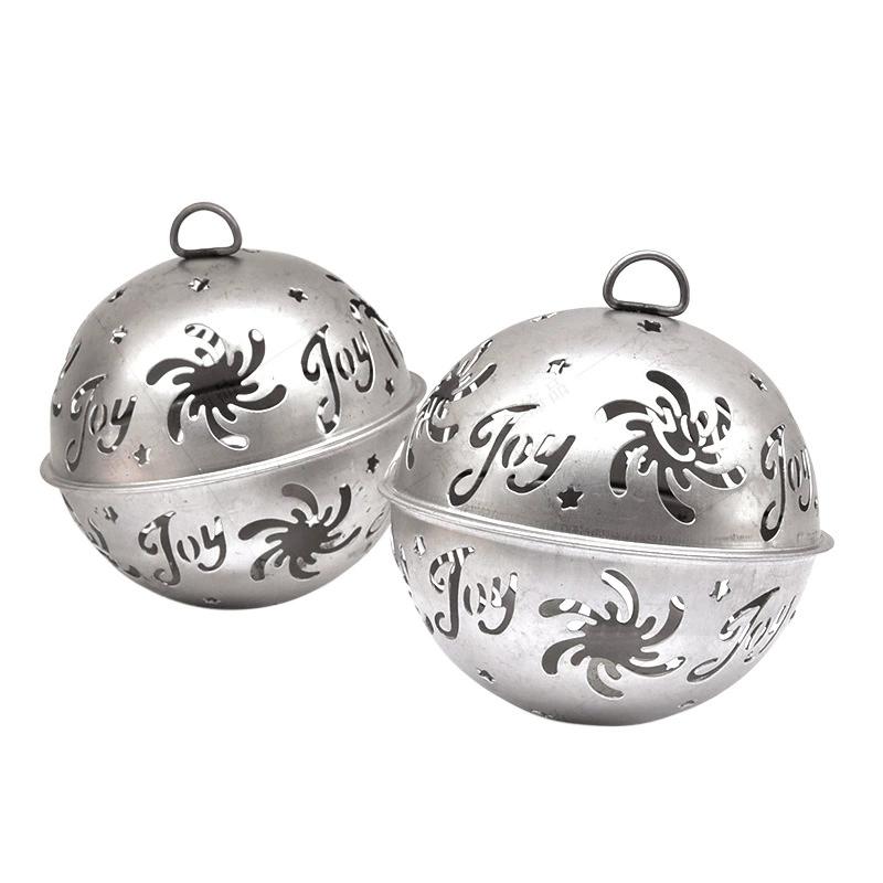 WTEMPO Silver Jingle Bells for Crafts Christmas Tree Large Hanging Bell Pendents Christmas Craft Bells Ideal for DIY Festival Home Decorations