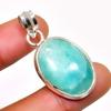 Amazonite Gemstone 925 Silver Plated Handmade Jewelry Pendant 1.51"