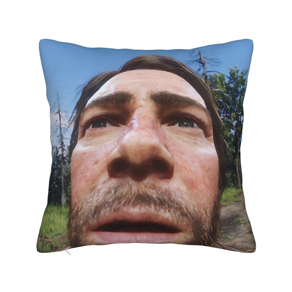 Квадратная наволочка с мемом Артура Моргана RDR2 Игровые чехлы для подушек Модный полиэстер Декор Наволочка для гостиной 40*40 см