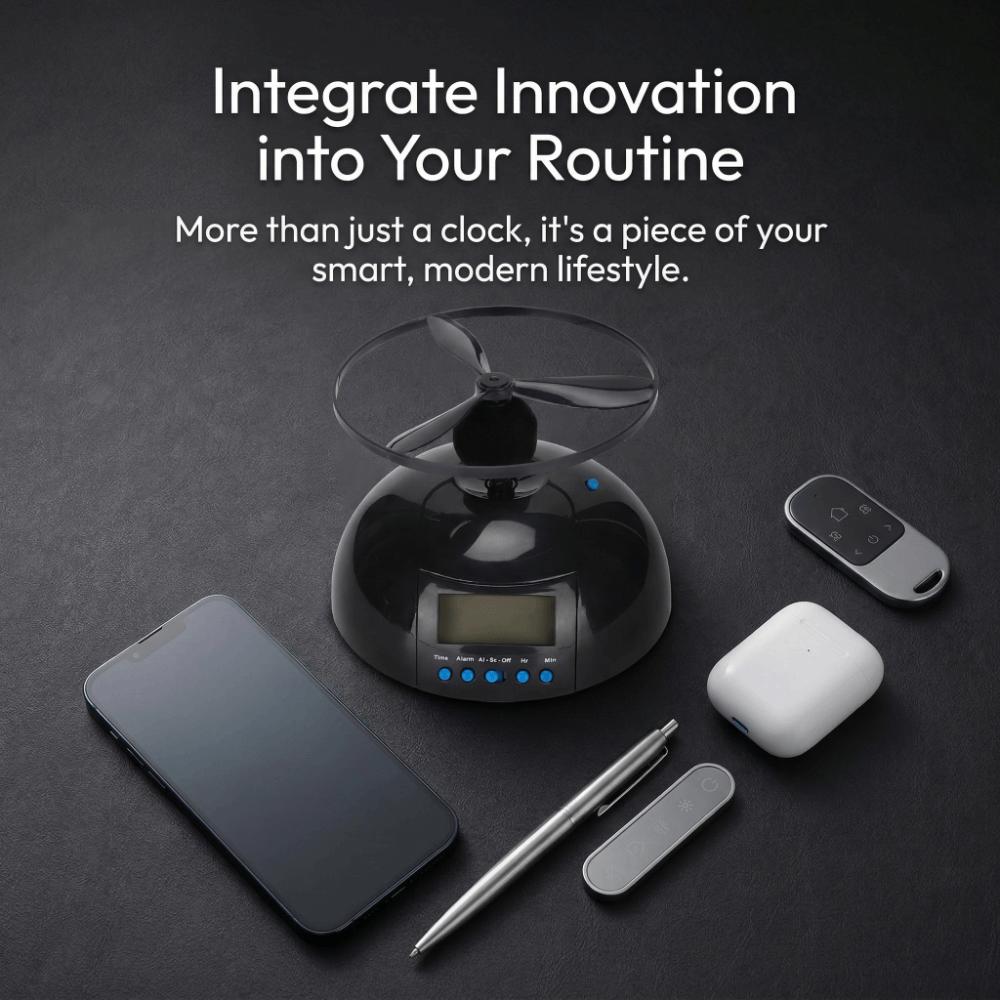 Wake Up Tool Alarm Clock Multipurpose Flying Alarm Clock Practical Gadget Moving Clock Bedroom