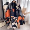 Scarf Women'S Autumn And Winter New Item Cashmere Blend Double-Sided Color Warm Shawl Thick Long Scarf High-End Sense Fashionable And Versatile