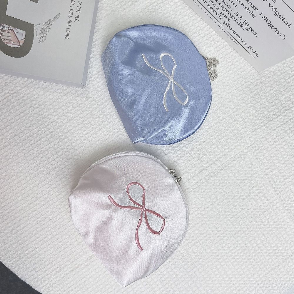 Bowknot Bow Purse Korean Style Cosmetic Bag Square Sanitary Napkin Storage Bag  Girls