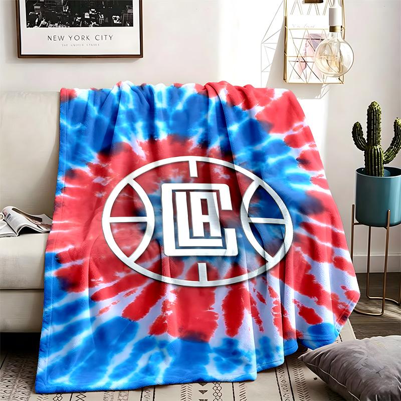 Los Angeles Clippers Theme Personalized Outdoor Flannel Blankets Soft And Suitable For All Seasons Perfect For Sofas Beds And Camping