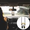 Car Rearview Mirror Pendant Realistic Decorate 3D Effect Clear Texture Auto Interior Panda Birthday Present