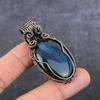 Ювелирный кулон ручной работы из медной проволоки с лабрадоритом 2,21 дюйма Q6a21
