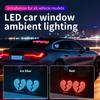 Светодиодная подсветка салона автомобиля, светодиодная подсветка в форме сердца для окна автомобиля, предупредительный свет в форме разбитого сердца для заднего стекла автомобиля Аксессуары