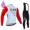 2023 Uae Team Winter Thermal Велосипедная флисовая майка комплект новая одежда для горного велосипеда Maillot Ropa Ciclismo с длинным рукавом Велосипедная одежда