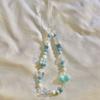 1 Piece Korean Phone Straps White Blue Color Series Butterfly Bowknot Phone Straps for Student Transpanre Lovely Phone Pendant