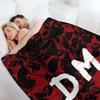 DeMo Violator Texture Black & Red Throw Blanket Thins Cute For Baby Plaid Blankets
