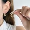 Минималистичные золотые геометрические серьги-кольца - Простые медные каффы для женщин, Элегантные серьги в стиле легкой роскоши