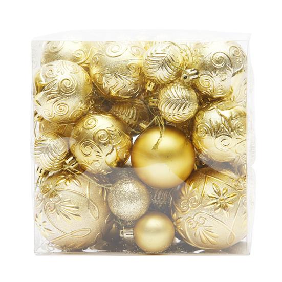 36/40/50 шт. набор рождественских шаров, красочные небьющиеся декоративные безделушки для рождественской елки, праздничные подвесные украшения со шнуром для домашнего магазина, витрины