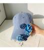 Ins Chic Denim Flower Pearl Tassel Дизайнерский стиль Леди Бейсболка Женская кепка с козырьками для отдыха