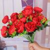 Artificial Flower Retro Silk Rose Bouquet Peony Retro Bridal Bouquet Fake Flower Home DIY Christmas Wedding Decoration Accessori