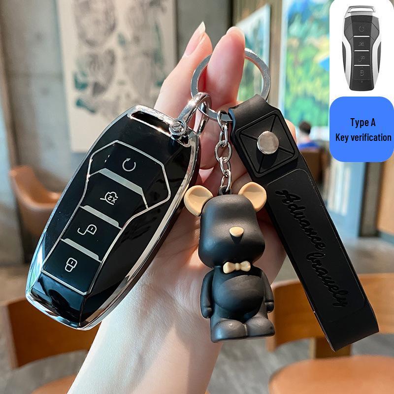Чехол для ключей BYD Dolphin для Han Song, Tang DM-i, Qin Pro/Plus, Yuan и e2 - Сумка-застежка на корпус автомобиля.