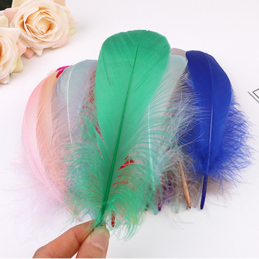50PCS 12-18cm Swan Feather Plume Dream Catcher Feathers Wedding Party Handicraft Accessories
