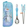Lilpang Frozen 2 Olaf Stainless Steel Orthodontic Safety Spoon + Case Set, Mixed Colors, Spoon + Chopsticks + Case, 1 Set