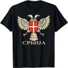 Сербия Srbija Сербский Сербский Орел Флаг CCCC Кириллица Футболка