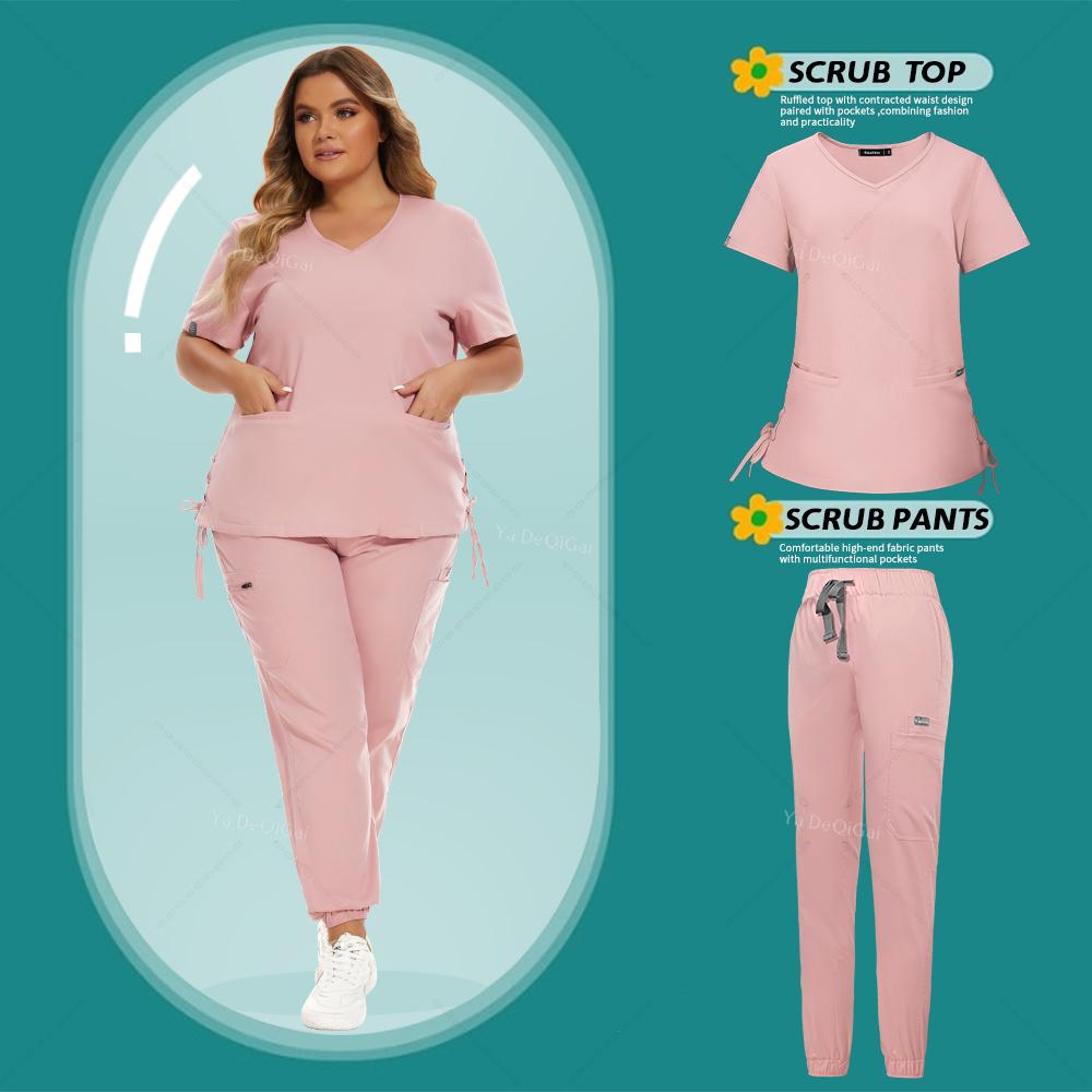 Nurse Uniform Medical Uniforms Nursing Scrubs Set Hospital Doctor Workwear Surgery Suit Spa Top Pants Clinical Dentist Work Wear