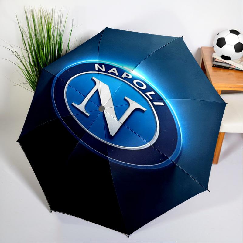 Napoli Football Club Emblem Umbrella - Automatic Open/Close, Compact 8-Rib Lightweight Umbrella Essential for outdoorPicnic Accessory Fan Gifts