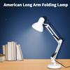 Светодиодная настольная лампа для ухода за глазами, американская складная настольная лампа для ухода за глазами, для чтения и учебы, с зажимом на длинной ножке, настольная лампа для ухода за глазами, двойная настольная лампа для ухода за глазами