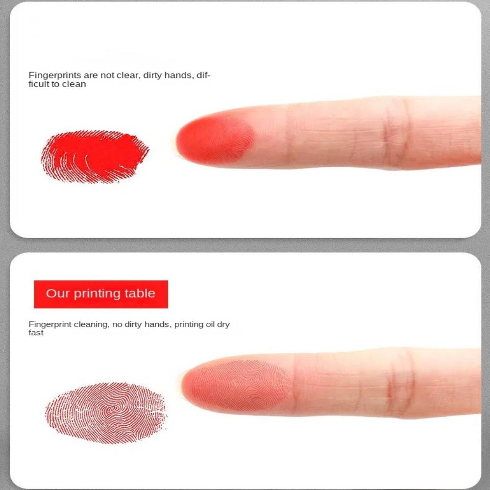 Clear Stamping Mini Fingerprint Ink Pad for Notary Thumbprint Ink Pad Office Supply