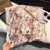 New white 71CM premium silk scarf women's neck protector scarf spring and autumn retro scarf shawl tied bag straight hair