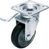 Yuei Industrial Caster Double S (Left) with Swivel Caster, 150mm Diameter Rubber Wheel, WJB150LY