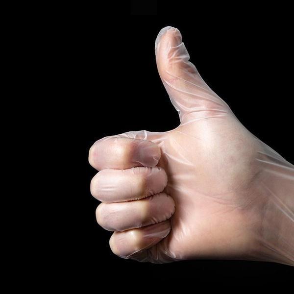 100Pcs/Box Gloves TPE Disposable Gloves Transparent Non-Slip Work Safety Food Grade Household Cleaning Gloves Disposable Gloves