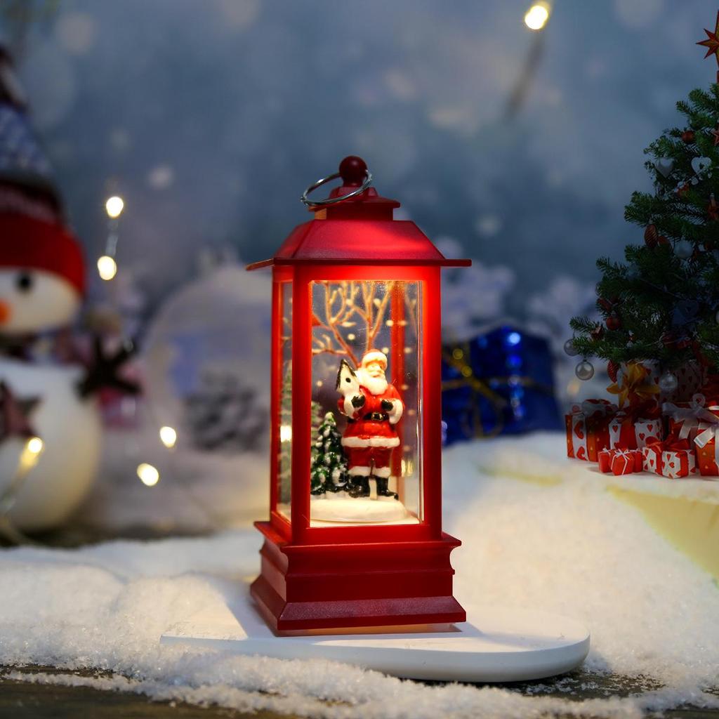 Christmas Festive Lantern: Small Night Light & Table Ornament