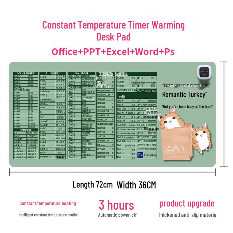 Electric Heated Mouse Pad with Temperature Control