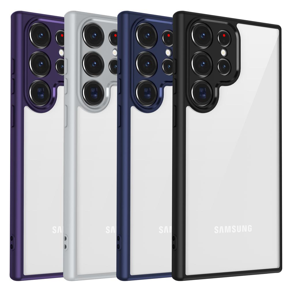 Чехол для Samsung Galaxy S23 Ultra Матовый Skin Touch Прозрачный PC + TPU Ударопрочная Задняя крышка телефона