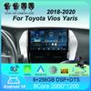 Car Radio Android 14 Carplay Auto For Toyota Vios Yaris 2018 2019 2020 Navigation GPS Multimedia Player Video Stereo wifi+4G BT