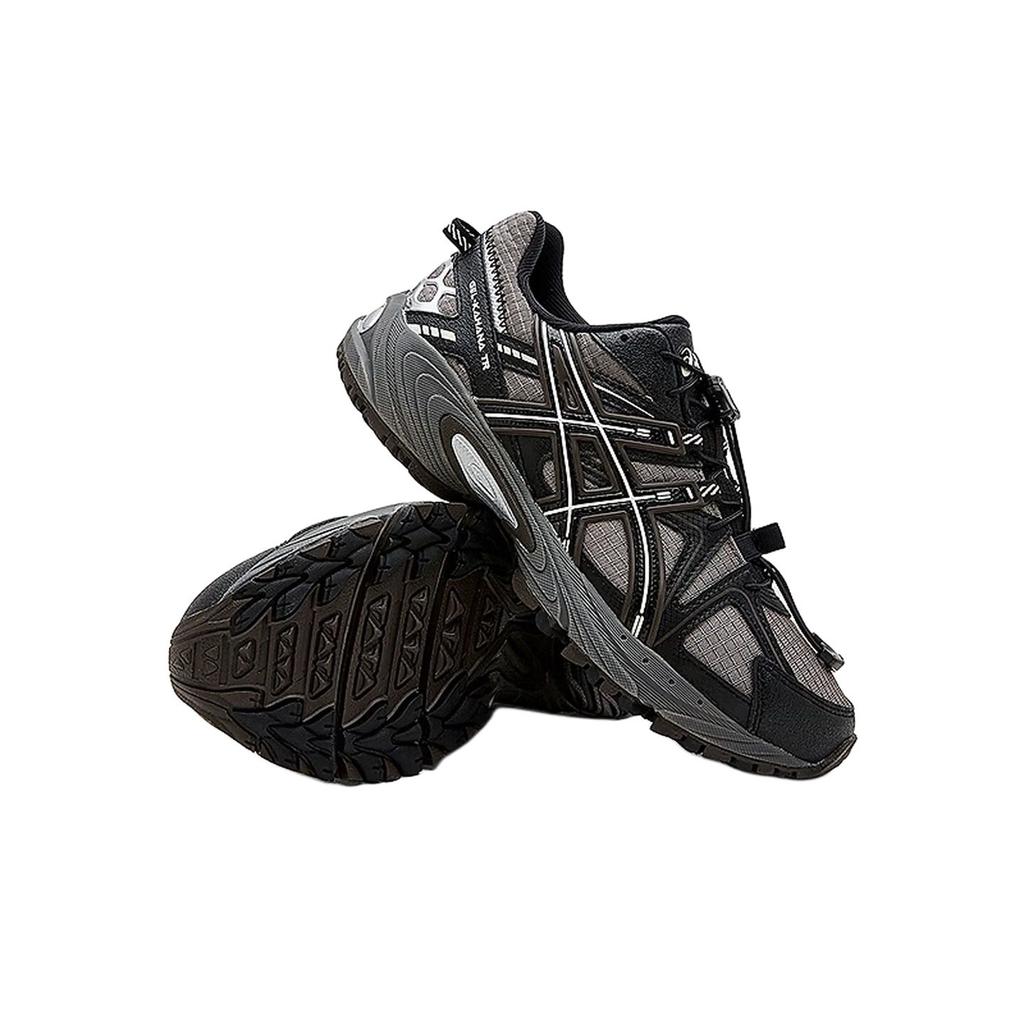 Asics Gel-Kahana Tr Удобные Универсальные Нескользящие Прочные Дышащие Кроссовки с Низким Верхом для Бега для Детей Унисекс кроссовки Черный Серый 1204A183-020