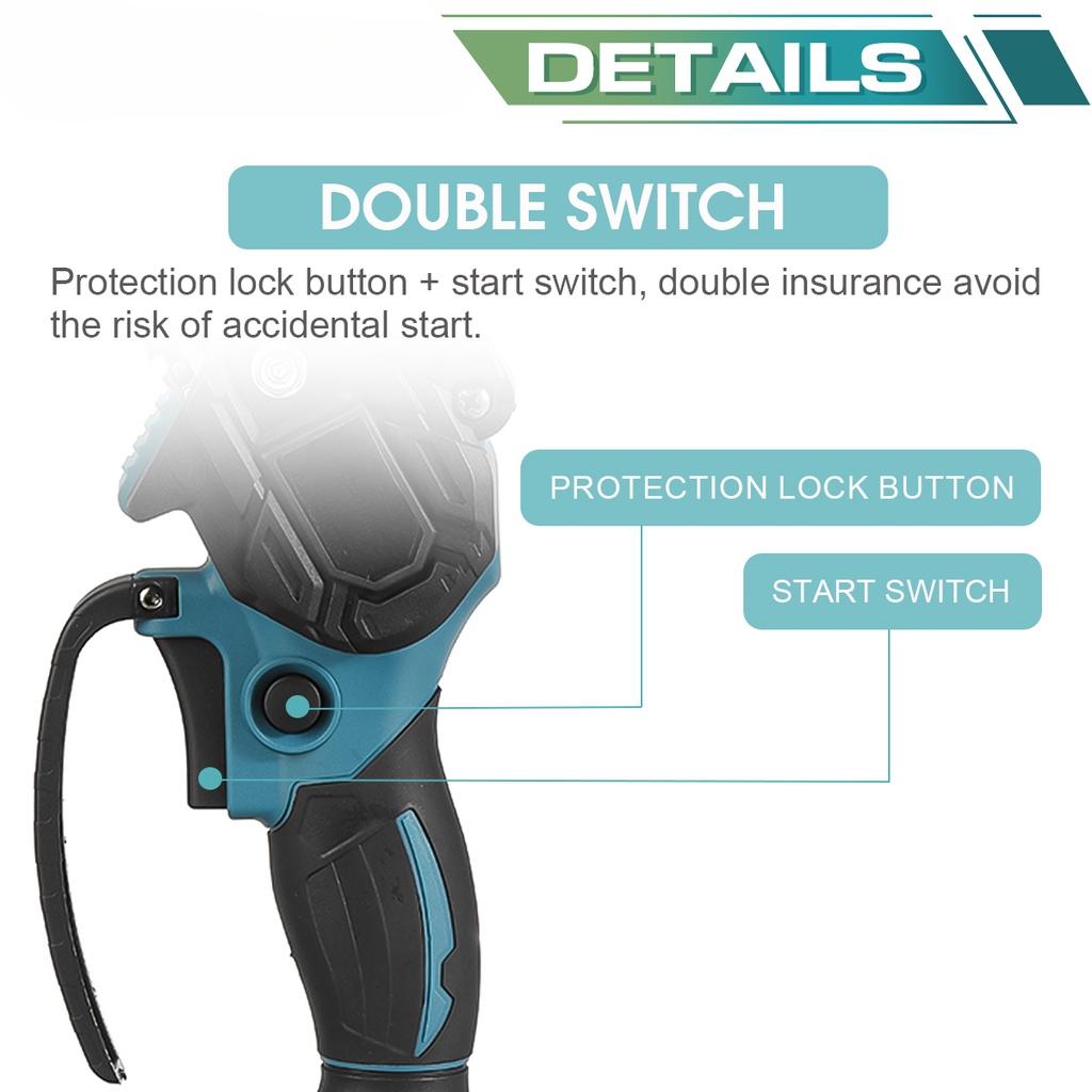 6 Inch 88VF Electric Saw Mini Chainsaw with Li-ion Battery Chains Kit Woodworking Cutter Tool for 18V Battery