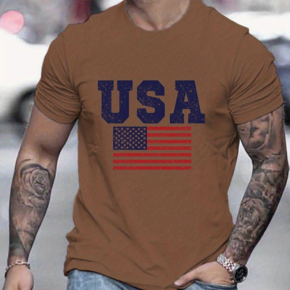 2024 США, мужские дышащие футболки, летние топы с короткими рукавами, пуловер большого размера с круглым вырезом, уличная мужская рубашка, футболки 5xl, новинка