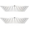 VidaXL Immersion Shower Head 2 Pcs Stainless Steel 25x25 Cm