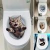3D Cat Dog Wall Sticker PVC Toilet Seat Decals Funny Toilet Stickers Home Decoration