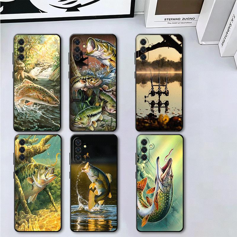 Carp Fish Fishing Rod Soft Phone Case for Samsung A17 A37 A57 A16 A26 A36 A56 A15 A25 A35 A55 A14 A24 A34 A54 A13 A23 A33 A53 A5