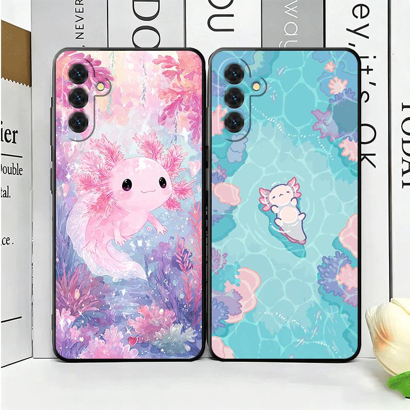 Axolotl Cartoon Cute Soft Phone Case for Samsung A17 A37 A57 A16 A26 A36 A56 A15 A25 A35 A55 A14 A24 A34 A54 A13 A23 A33 A53 A52