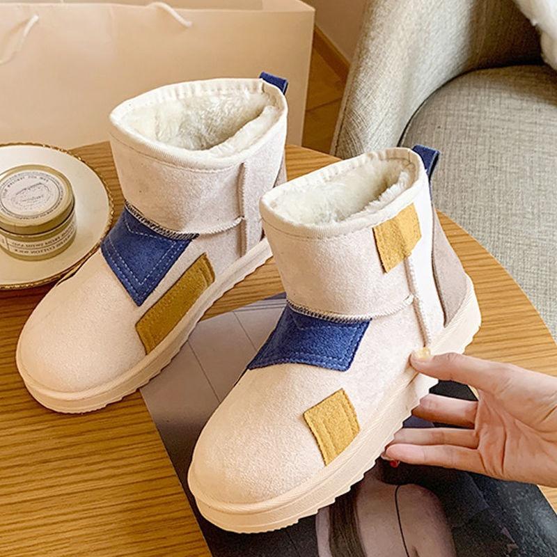 Модная зимняя обувь на платформе с круглым носком для женщин, Мода 2025, Женские зимние ботинки из овчины, Новинка, Дизайнерская роскошь, Готика, Плюшевые ботильоны, Горячая распродажа