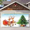 Christmas Garage Door Cover Large Christmas Banner Backdrop Decoration for Indoor Outdoor Garage Door Gate Party Wall Decor