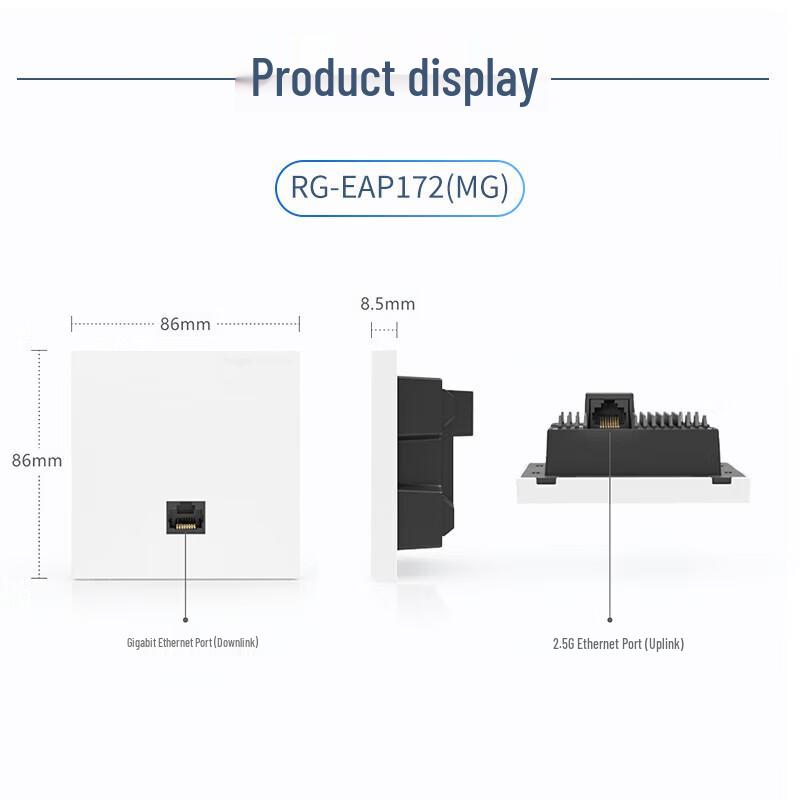 Ruijie WiFi 7 2.5G Wireless Access Point Panel System