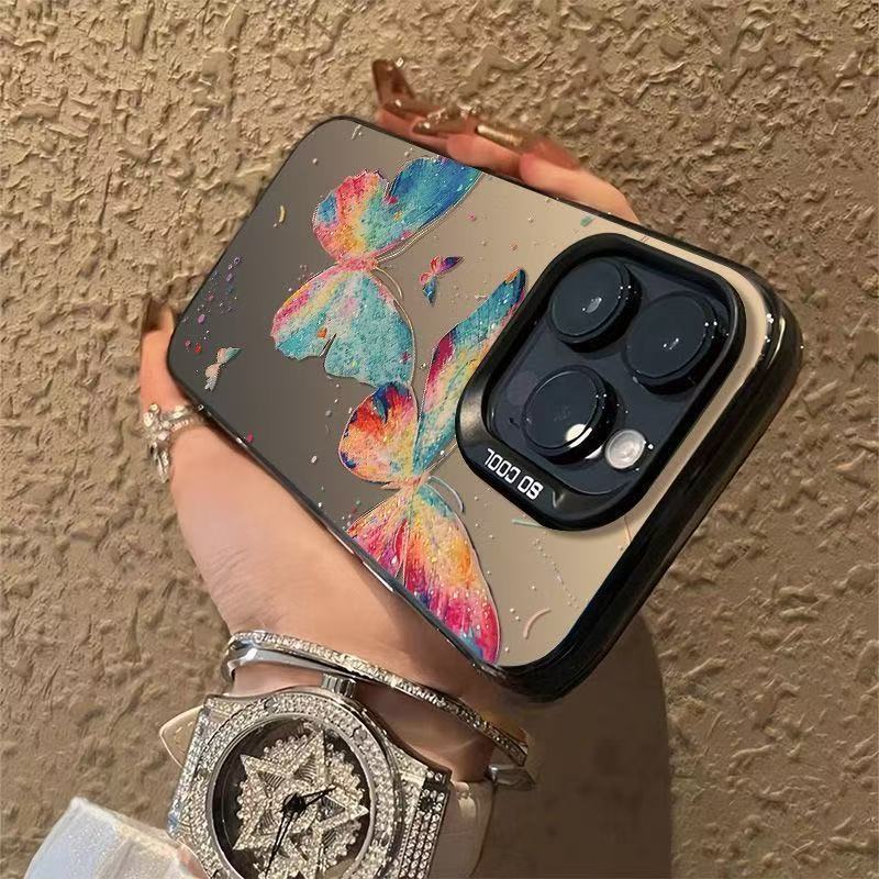 Новая цветная бабочка подходит для чехла для мобильного телефона iphone17 Apple 16promax/15 противоударного 14pro13 Европа и Америка