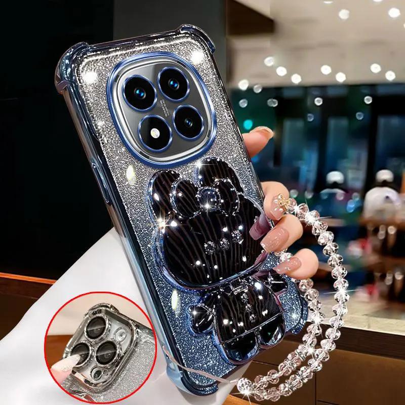 Противоударный чехол-подставка для Redmi Note14 pro 5G для Xiaomi Redmi Note 14 pro Plus 5G 14C 14T Милый браслет Мягкие чехлы Note14pro