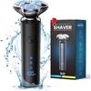 Electric Razor for Me, 3-Blade Rotary Shaving System,Waterproof Wet Dry Cordless Razor,Touch Switch,Type-C Fast Charging,Digital Display,Travel Lock