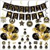 2025 Graduation Decorations Congrats Grad Banner Balloons Hanging Swirl Set