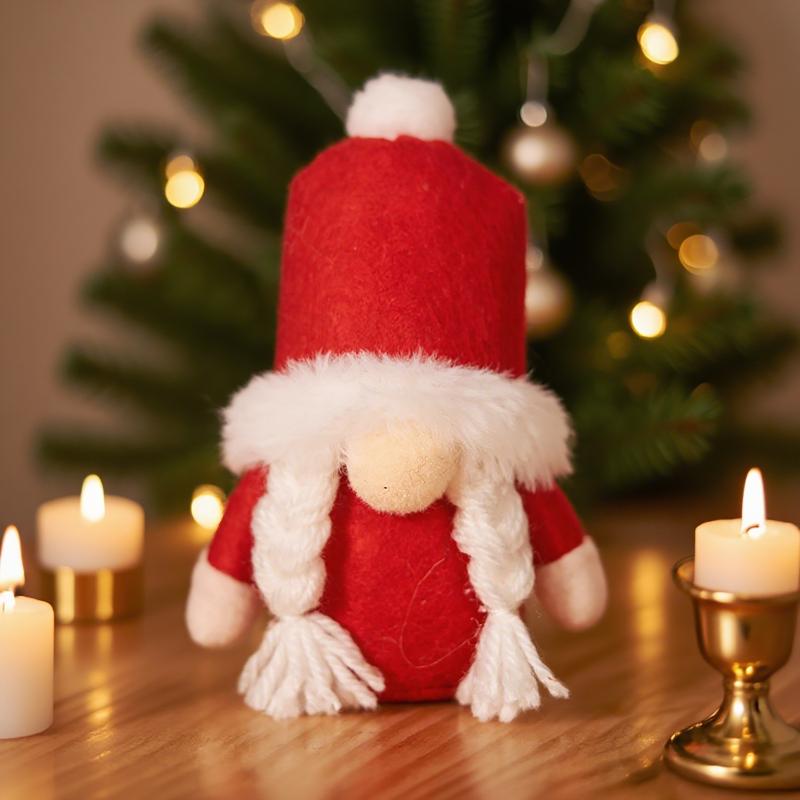 Рождественский фестиваль Безликий гном Кукла Украшения Красный Серый И Зеленый Куклы Реквизит для Украшения Окна