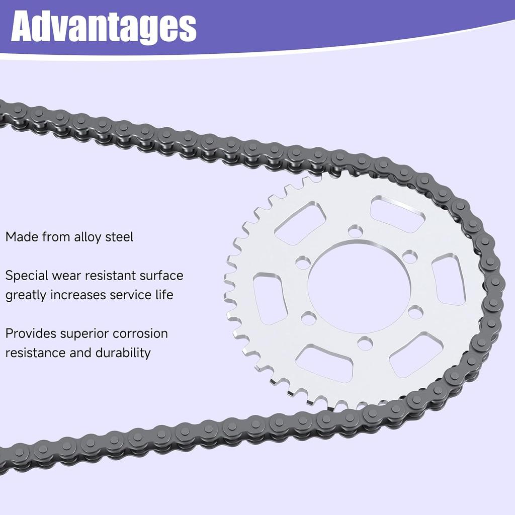 35 Roller Chain 3 Feet 95 Links With Chain Breaker Replacement For Go Kart Cart Mini Bike Bicycle Dirt Bike Motorcycles Powersports Accessories Parts